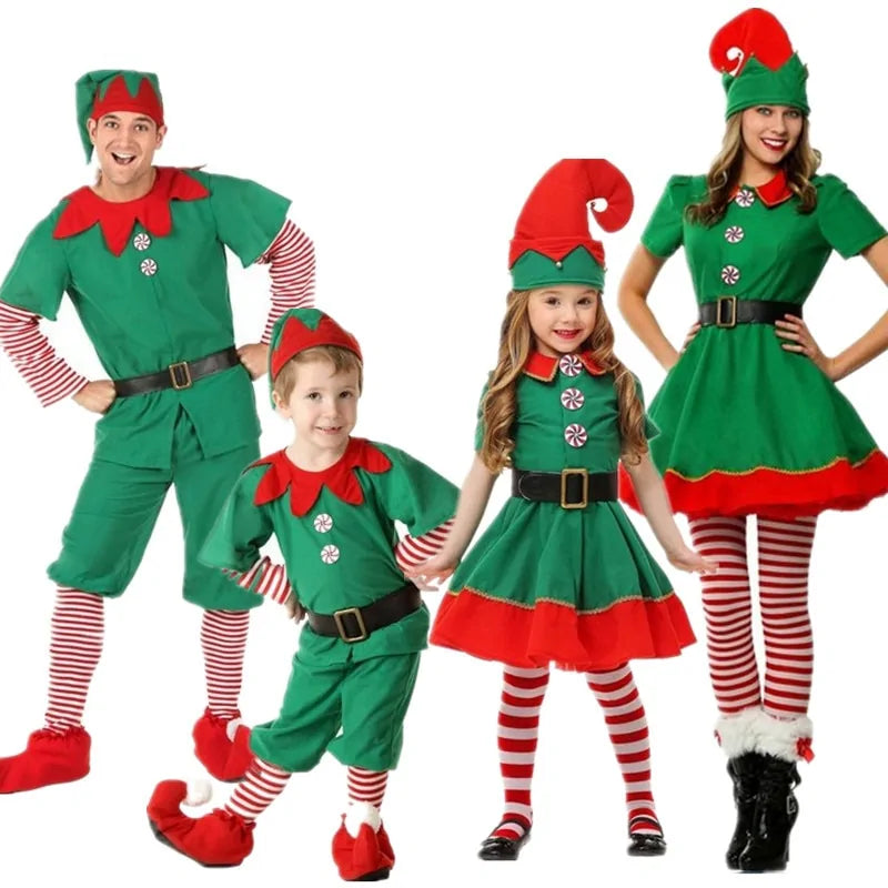 Family Christmas Little Elf Costume