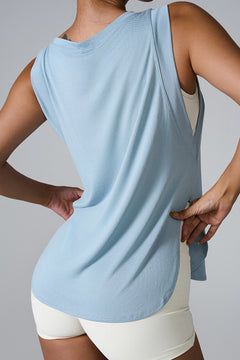 Round Neck Active Tank with Side Slits