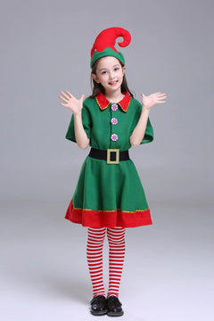 Family Christmas Little Elf Costume