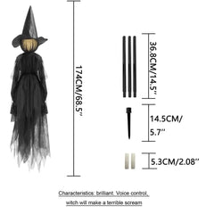 Scary Halloween Witch Decoration