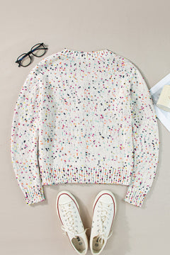 Confetti Button Up Long Sleeve Cardigan